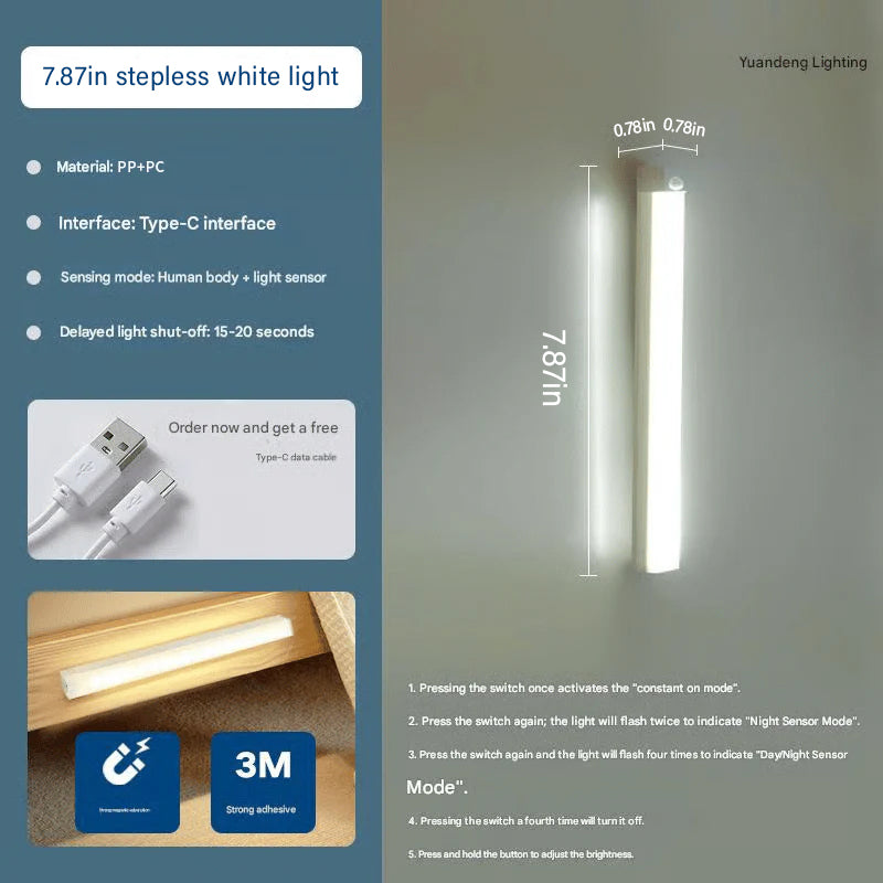 🔥Punch-free Smart Sensor Magnetic Rechargeable LED Lights