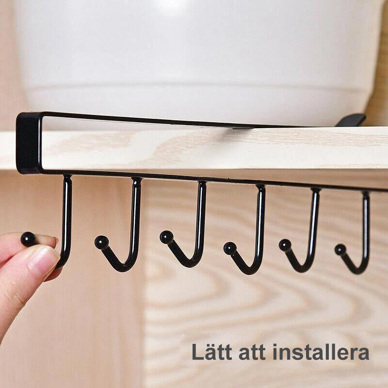 🔥 2PCS Under Shelf Hanger with 6 Hooks🏠