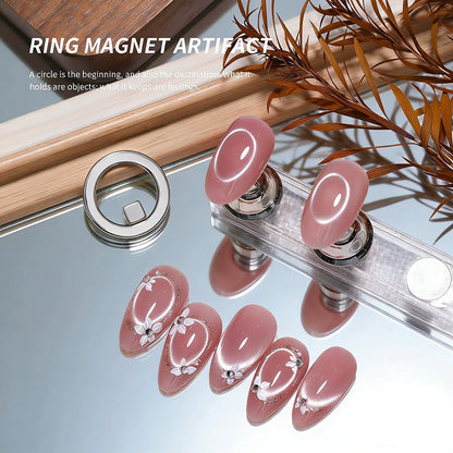🫧Last Day 50% OFF✨Ring Cat Eye Magnet - Silver Hollow Cat Eye Magnetic Wand for Cat Eye Gel Polish
