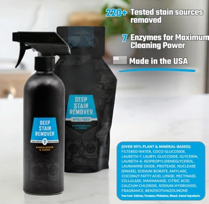 Deep Laundry Stain Remover & Odor Eliminator - 7-Enzyme Extreme Mess Cleaner