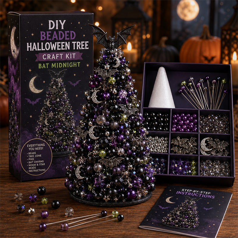 🎃✨ DIY Beaded Halloween Tree Craft Kit 👻🧵