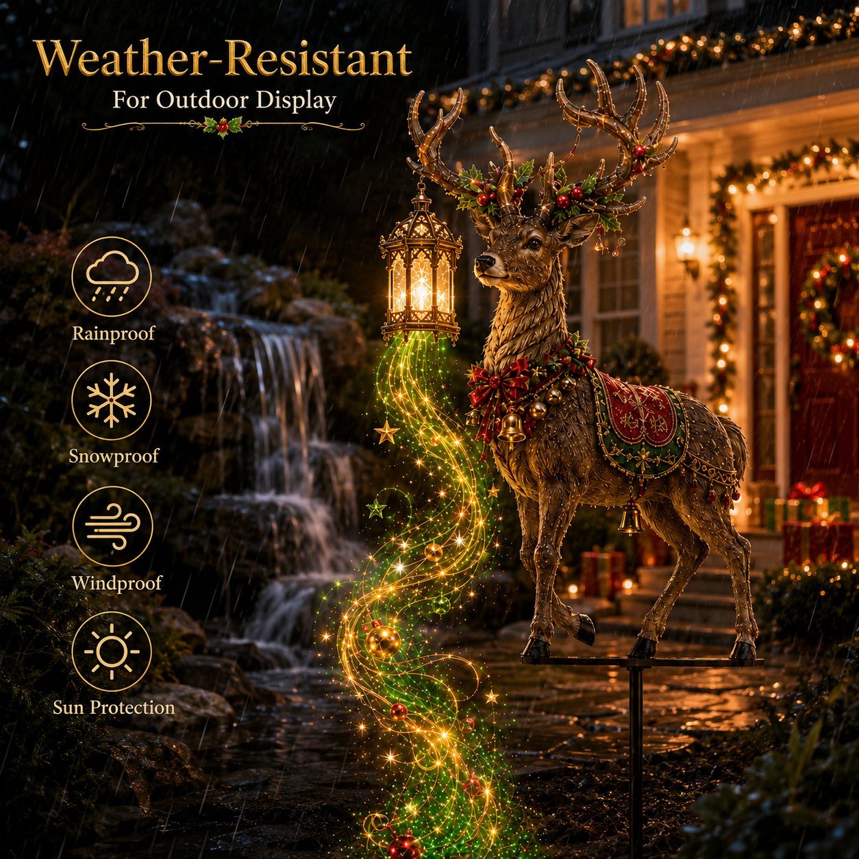 🔥Buy 2 Get 20% OFF🔥Light-Up Reindeer Christmas Yard Stake
