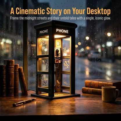 ✨Vintage telephone booth-shaped ambient lamp