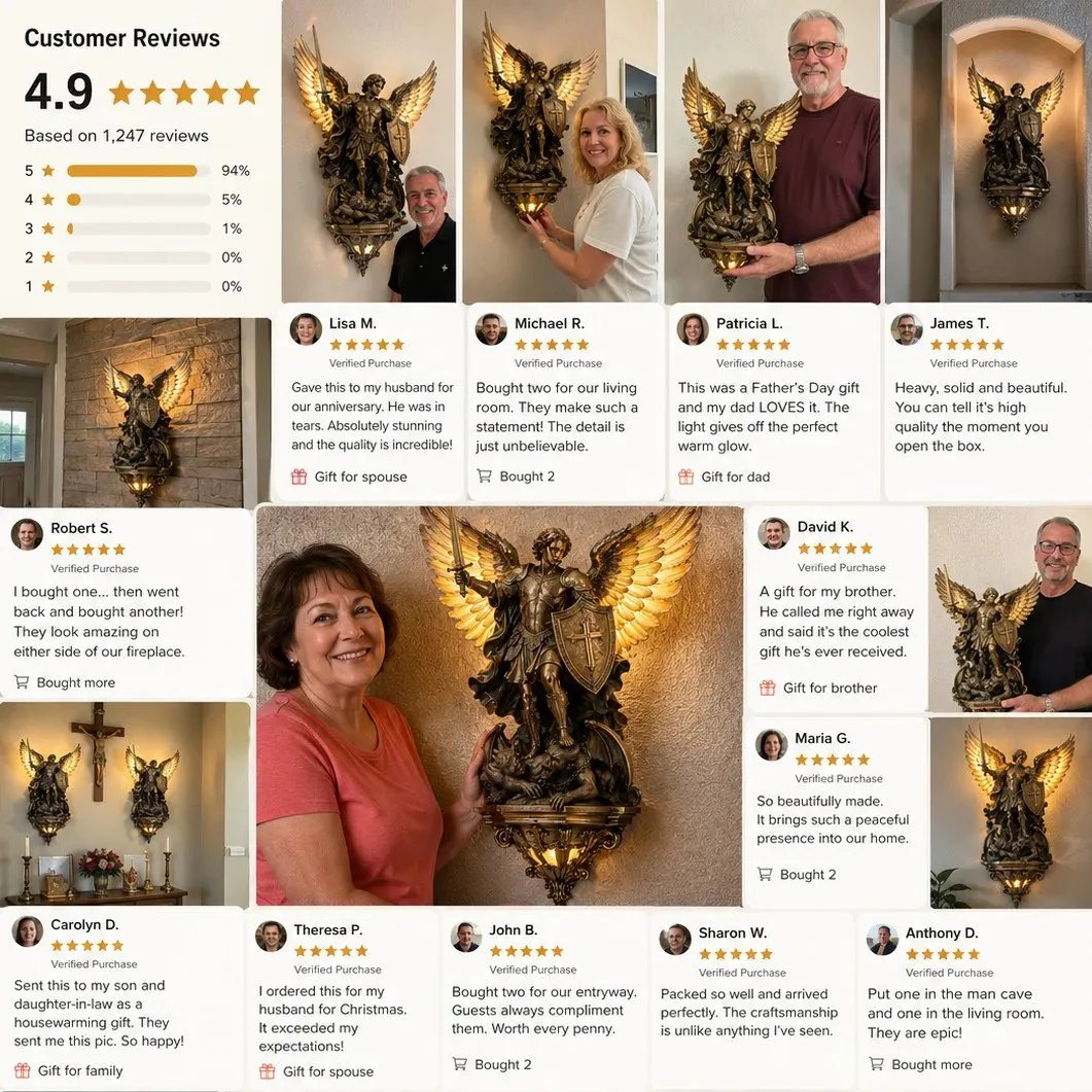 🔥 Last Day 49% OFF🕊️St. Michael Guardian Angel Wall Light✨