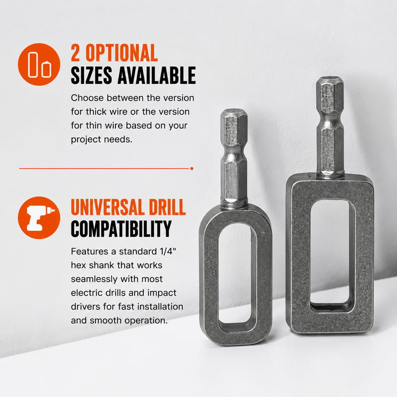 🧰Steel Wire Twisting Tool for Drill- Fast Tightening & Auto Trimming Wire Twist Attachment