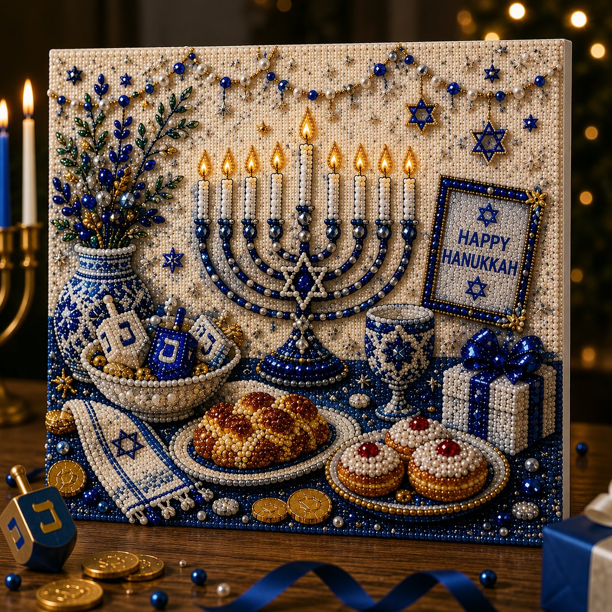 🎁Last Day 49% OFF - 🕎✨DIY Hanukkah Pearl Art Kit(📦Buy 2 Free Shipping)
