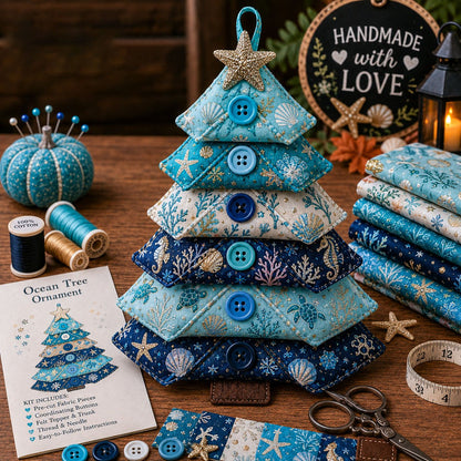 🔥Last Day 49% OFF - Layered Fabric Tree Ornament DIY Sewing Kit
