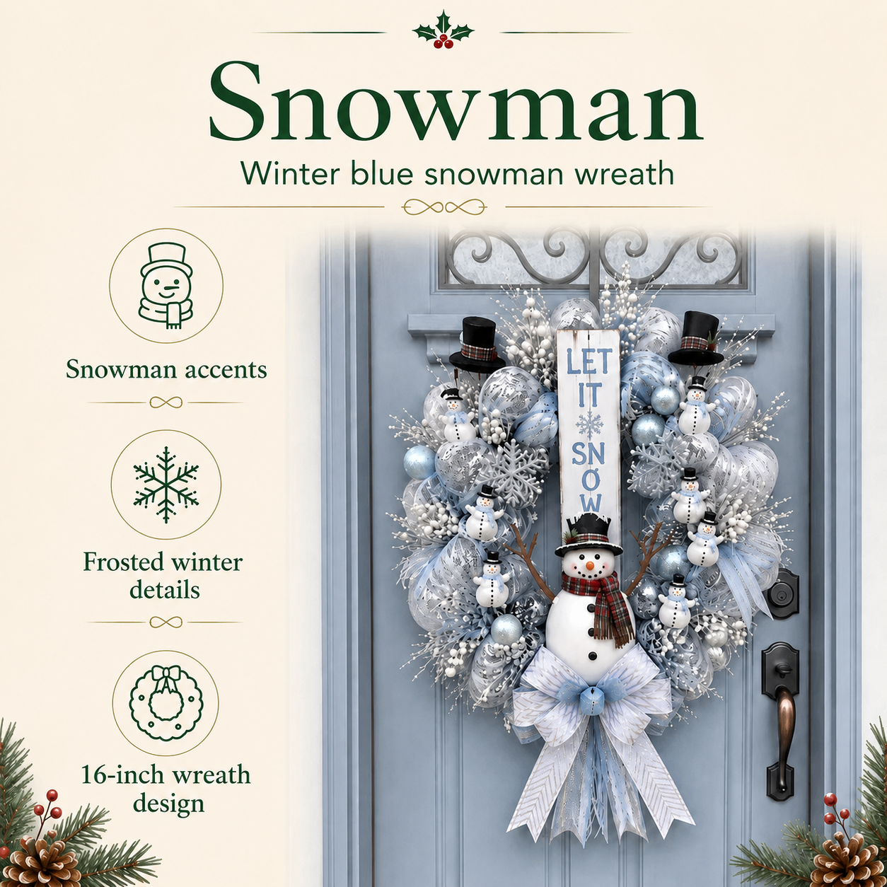 🔥49% Off Last Day-🎅 Merry Christmas Santa Wreath