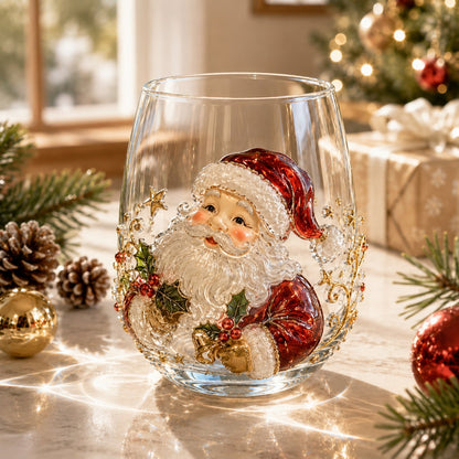 🎄LAST DAY 50% OFF✨ 3D Christmas Glass Art Cup