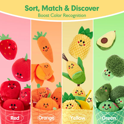 👶✨ Learn Through Play 🥕🍓 - Baby Sensory Sorting Toy (6–12 Months)-Limited Time Offer ⏰