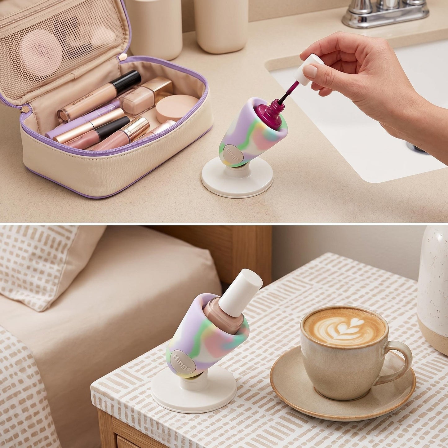💅💕Untippable Nail Polish Holder – No More Spills, Easy At-Home Manicures✨