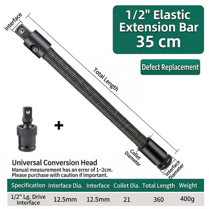 🔧🌀 1/2" Flexible Socket Extension Bar! Conquer Tight Spaces in Seconds🔩🚗