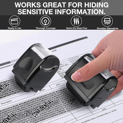 🔥🔥SALE 49% OFF!!-Privacy Protection Security Roller Stamp — Address & Billing Info Blocker, Home & Office Mailing Essentials 100m Long-Lasting Roll