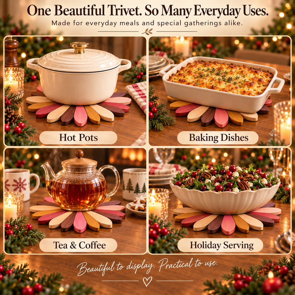 🔥 Last Day 50% OFF-🧚 Fairy Bloom Trivet – Folding Fairy Décor & Heat-Resistant Table Protector