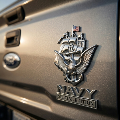 🔥 Father’s Day Sale -🎁U.S. Navy Special Edition Metal Vehicle Badge