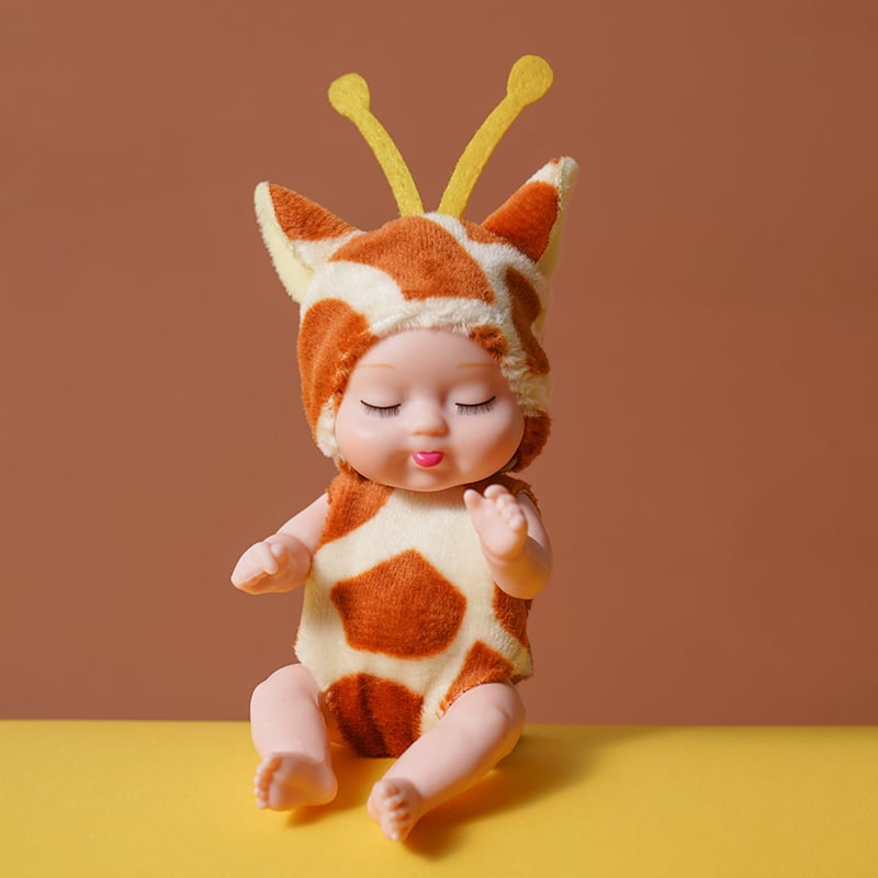 🐰 Funny Baby Pose & Play Dolls – Bend, Dress & Smile! 👶✨6-Piece Poseable Tiny Dolls with Removable Costumes