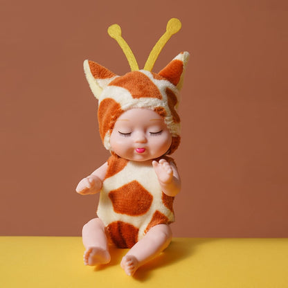 🐰 Funny Baby Pose & Play Dolls – Bend, Dress & Smile! 👶✨6-Piece Poseable Tiny Dolls with Removable Costumes