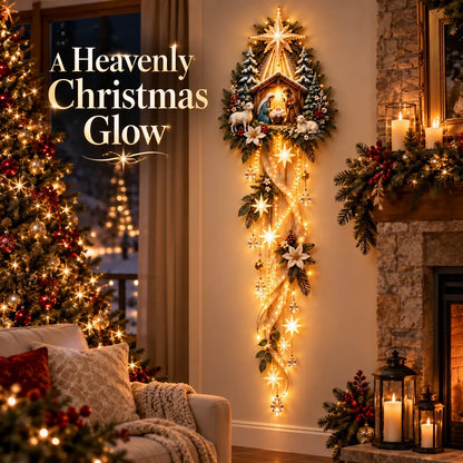 ⏳ Last Day 49% OFF – ✝️ Nativity Starfall Wall Light | Warm Golden Bethlehem Glow for Christmas Walls & Faith-Filled Homes ⭐