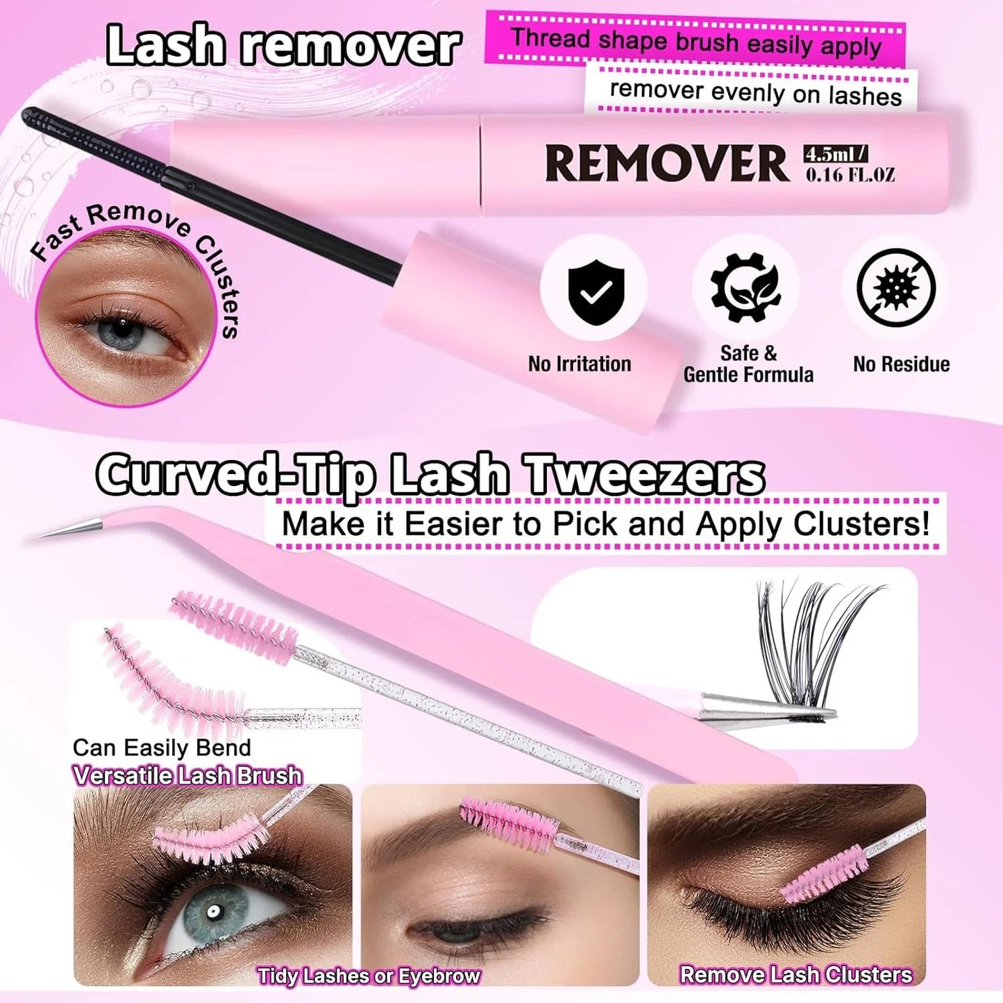 Black Mink DIY Eyelash Extension and Under Bottom Eyelashes Professional Makeup