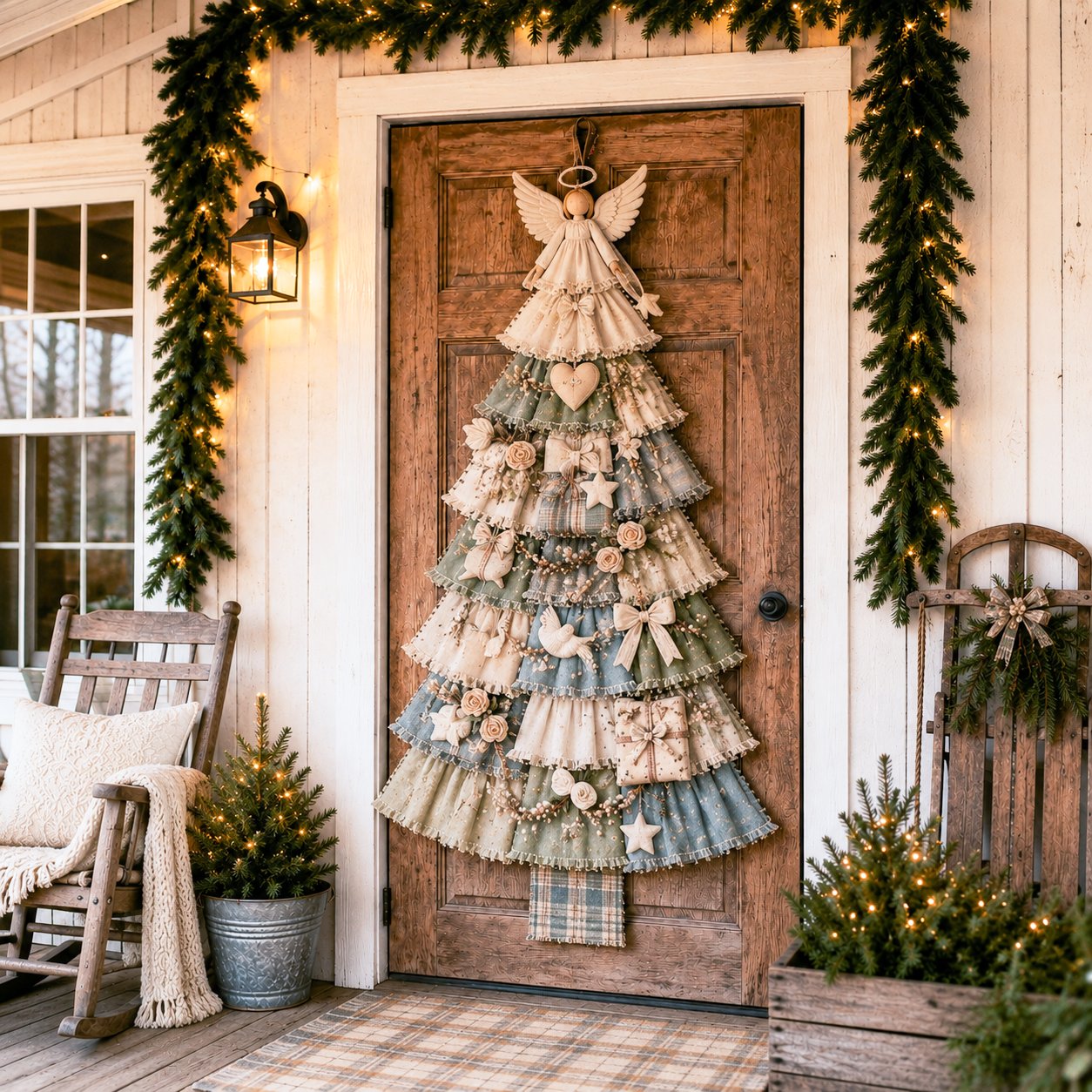 🎄Beginner-Friendly DIY Oversized Patchwork Christmas Tree Door Hanging Kit
