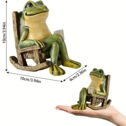 🐸 Solar-Powered Frog Garden Statue – Decorative Lighted Sculpture