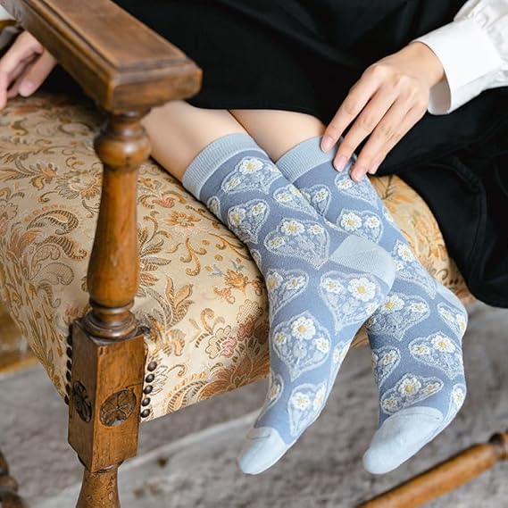 🌸 Vintage Floral Socks – 50% OFF Today Only! ✨