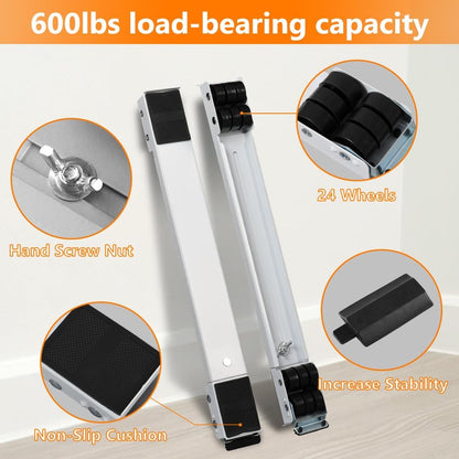 🔥2-Pack Adjustable Telescopic Heavy Duty Metal Frame Appliance Moving Dolly