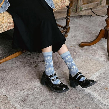 🌸 Vintage Floral Socks – 50% OFF Today Only! ✨