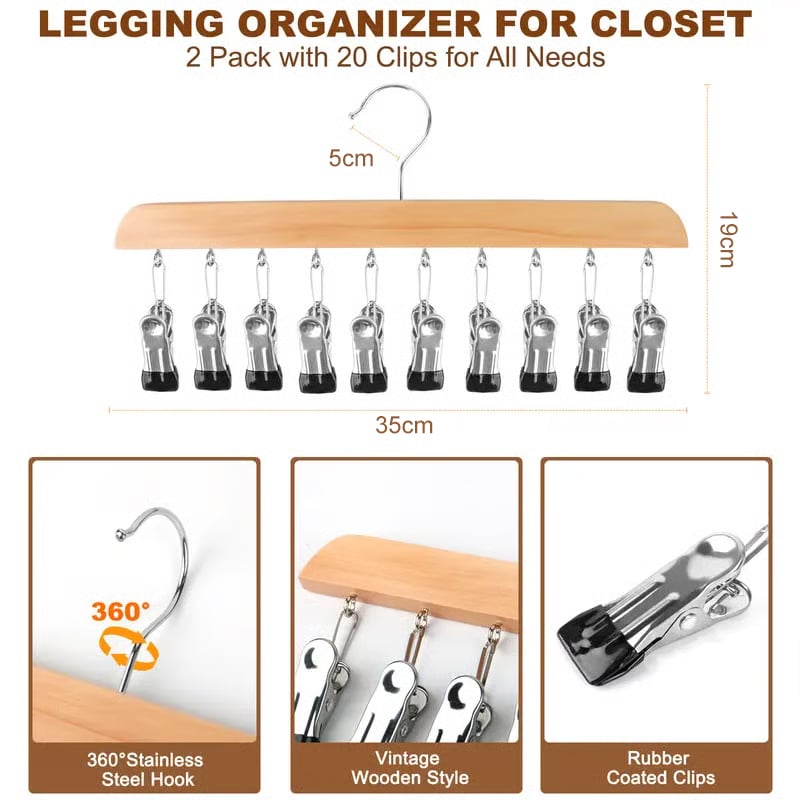 🔥Last Day 49%OFF🔥Closet Organizer with 10 Clips - Space Saving Hanging Closet Organizer