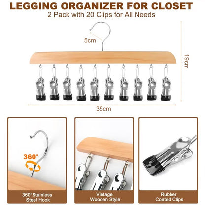 🔥Last Day 49%OFF🔥Closet Organizer with 10 Clips - Space Saving Hanging Closet Organizer