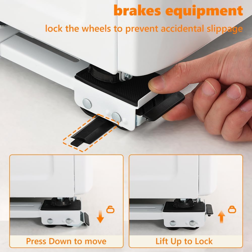 🔥2-Pack Adjustable Telescopic Heavy Duty Metal Frame Appliance Moving Dolly