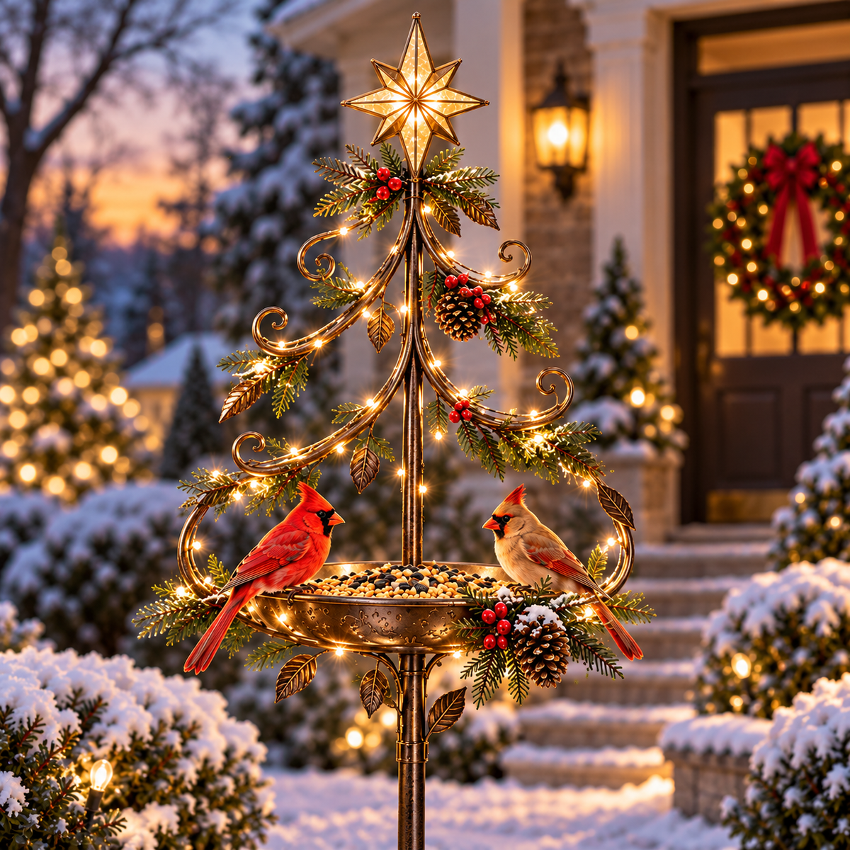 ✨Last Day 49% OFF✨Starlit Christmas Tree Bird Feeder Light