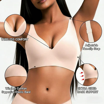 🔥NESLEMY Wireless Bra🔥 | Comfortable Push-Up, Seamless, Deep V for Daily Wear