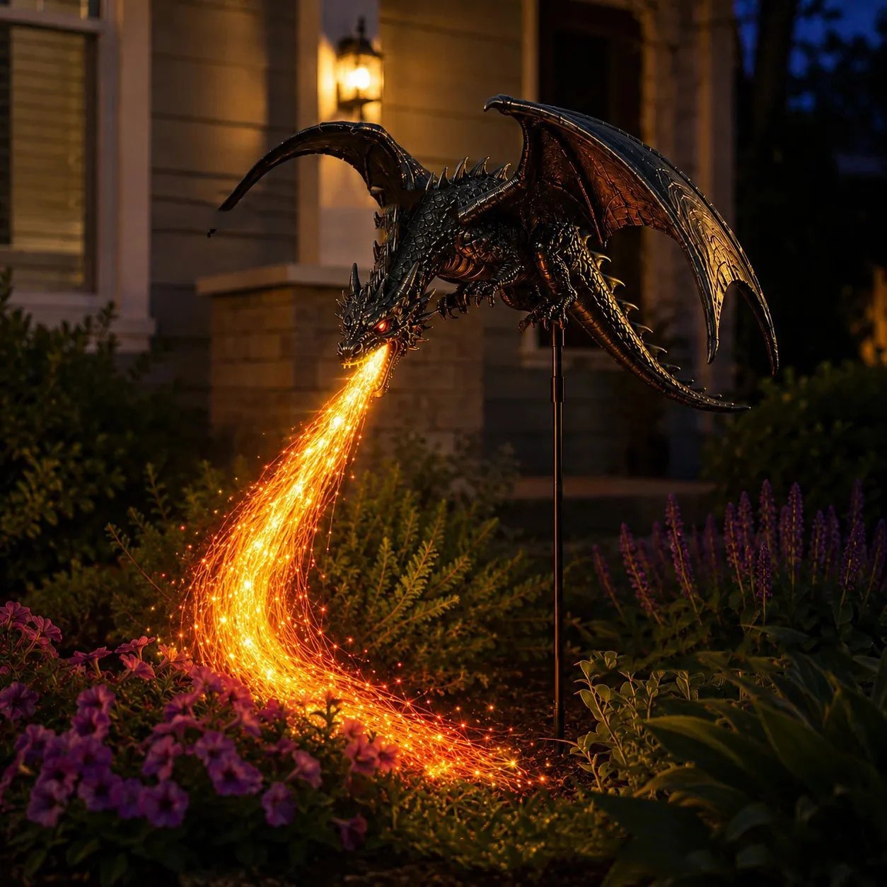 🔥🐲Solar Dragon Fire Garden Light