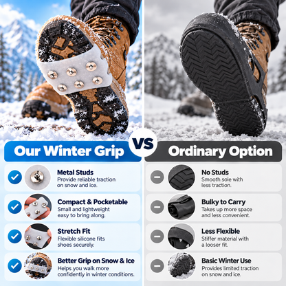 🧊👣 Anti-Slip Shoe Grips – Better Traction on Ice & Snow🍀