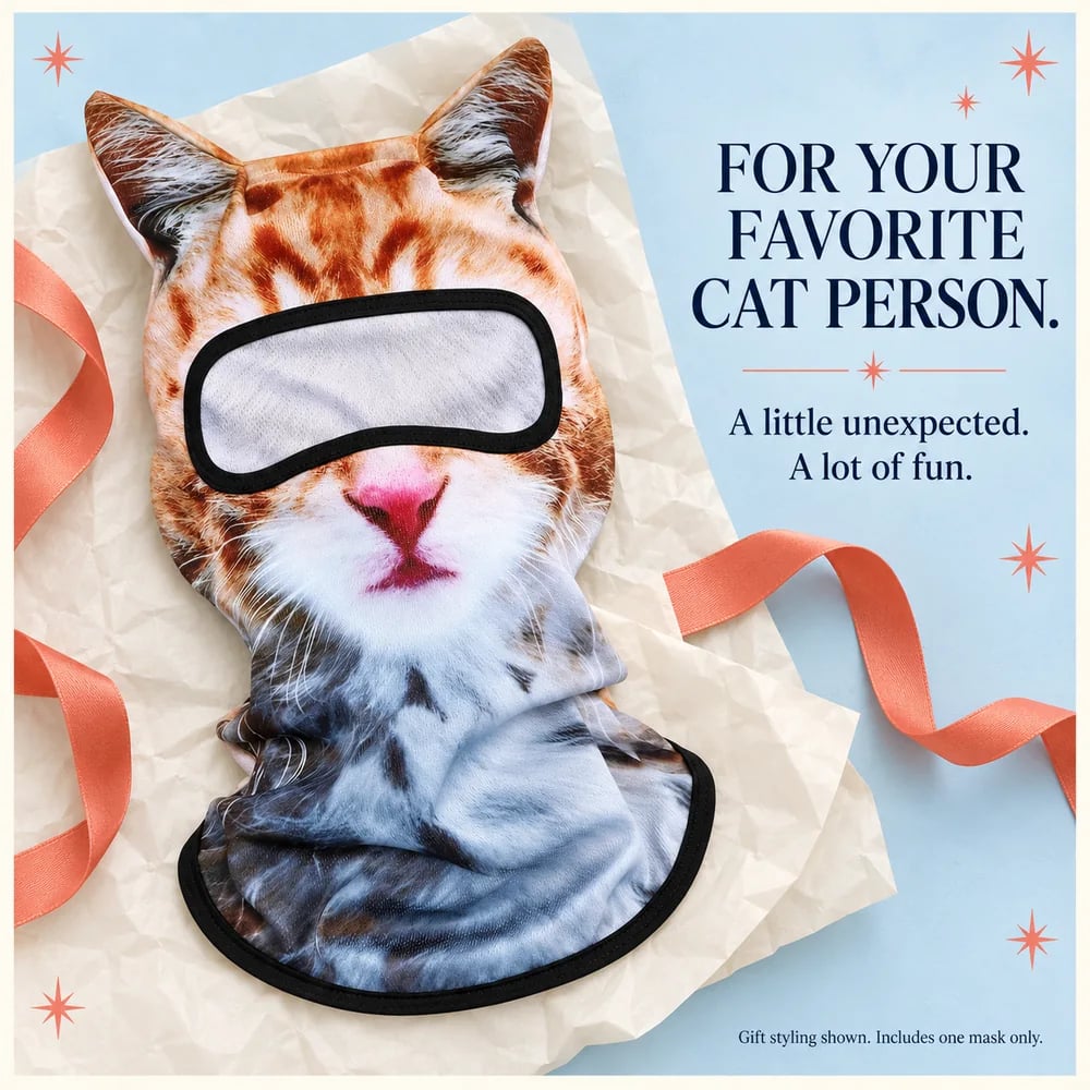 🔥🐱3D Cat Ski Balaclava Face Mask with Ears Animal Mask