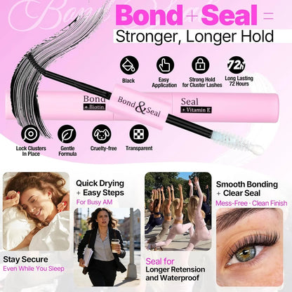 Black Mink DIY Eyelash Extension and Under Bottom Eyelashes Professional Makeup