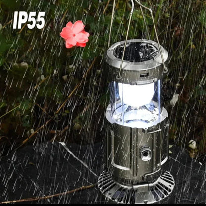 🔥3 in 1 Portable Solar Outdoor Led Camping Lantern with Fan