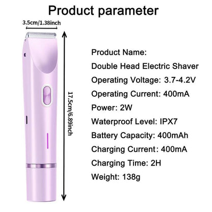 🎀Mother'S Day Gift, 2 in 1 Electric Hair Removal Tool Trimmer for Women