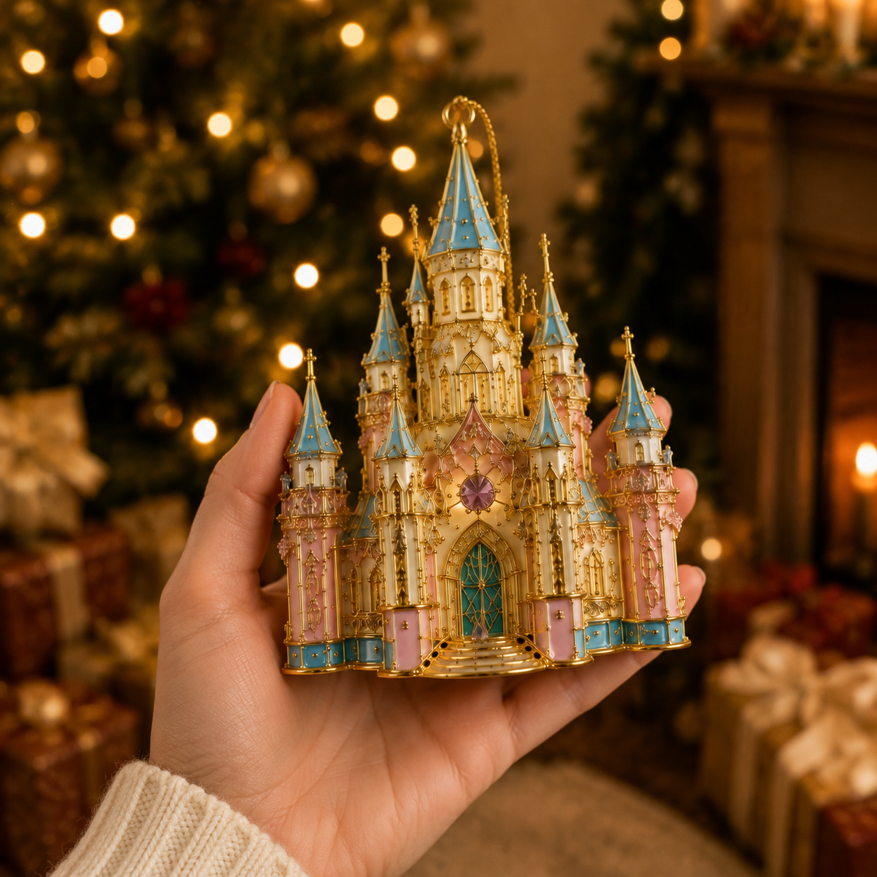 🔥Last 30pcs✨⏰ Limited anniversary edition✨49% OFF!🔥Crystal Castle Christmas Tree Ornament