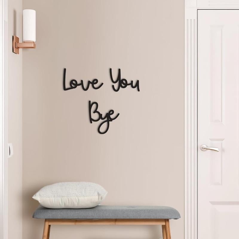 "Love you Bye" ✨Wooden Wall Hanging Sign Decoration - No Wall Damage