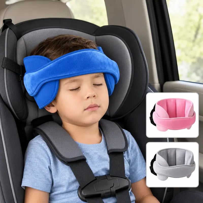 😴 Kids Car Seat Head Support Strap | Toddler Sleep Head Stabilizer for Car Travel