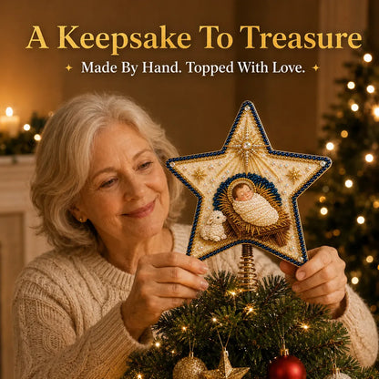 🔥LAST DAY 50% OFF - ⭐ Christian Faith Pearl Diamond Art Christmas Tree Topper Kit