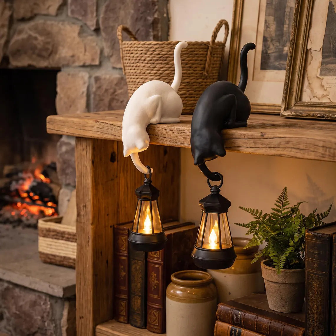 Cute Cat Hook Shelf Decor