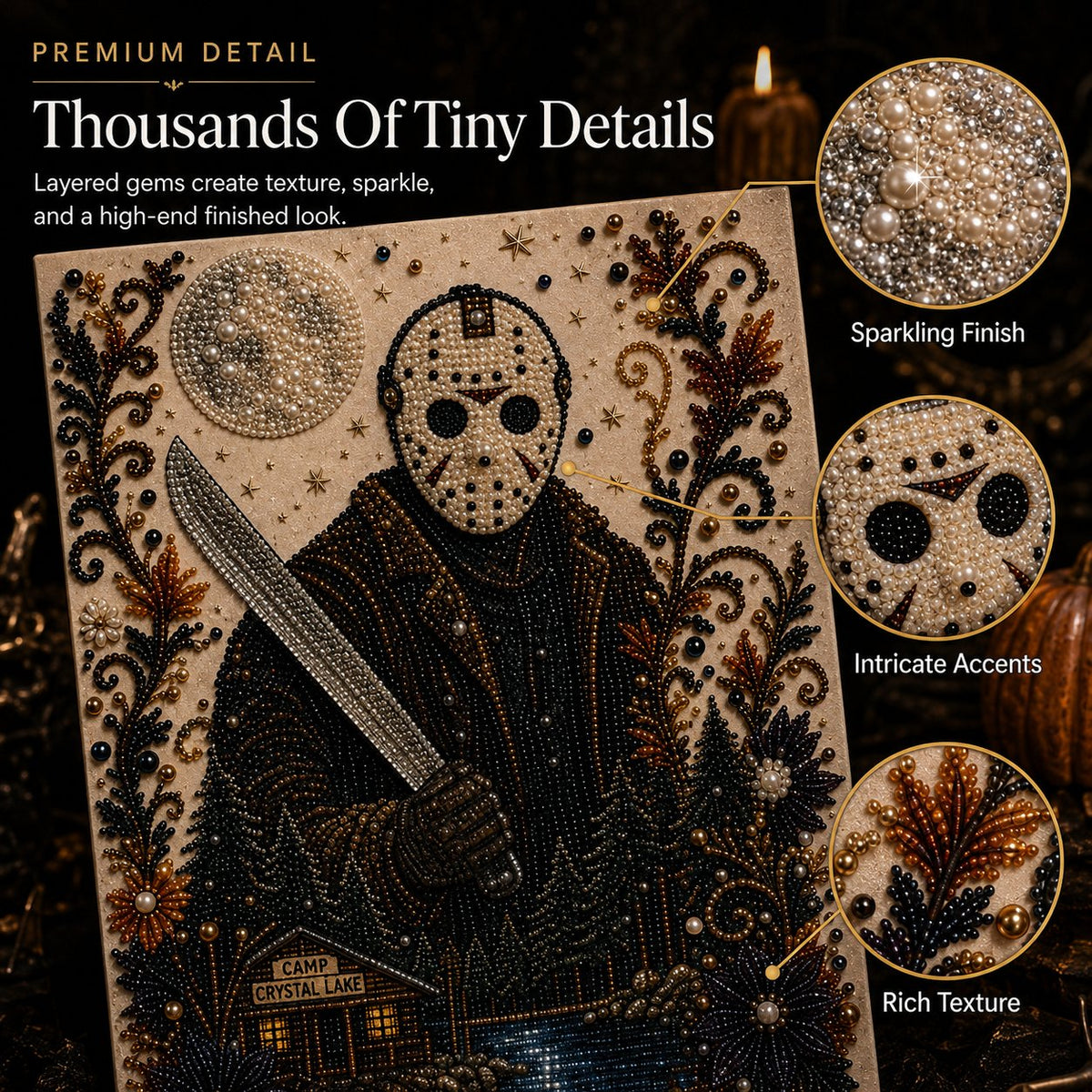 🖤 DIY Horror Diamond Art Kit