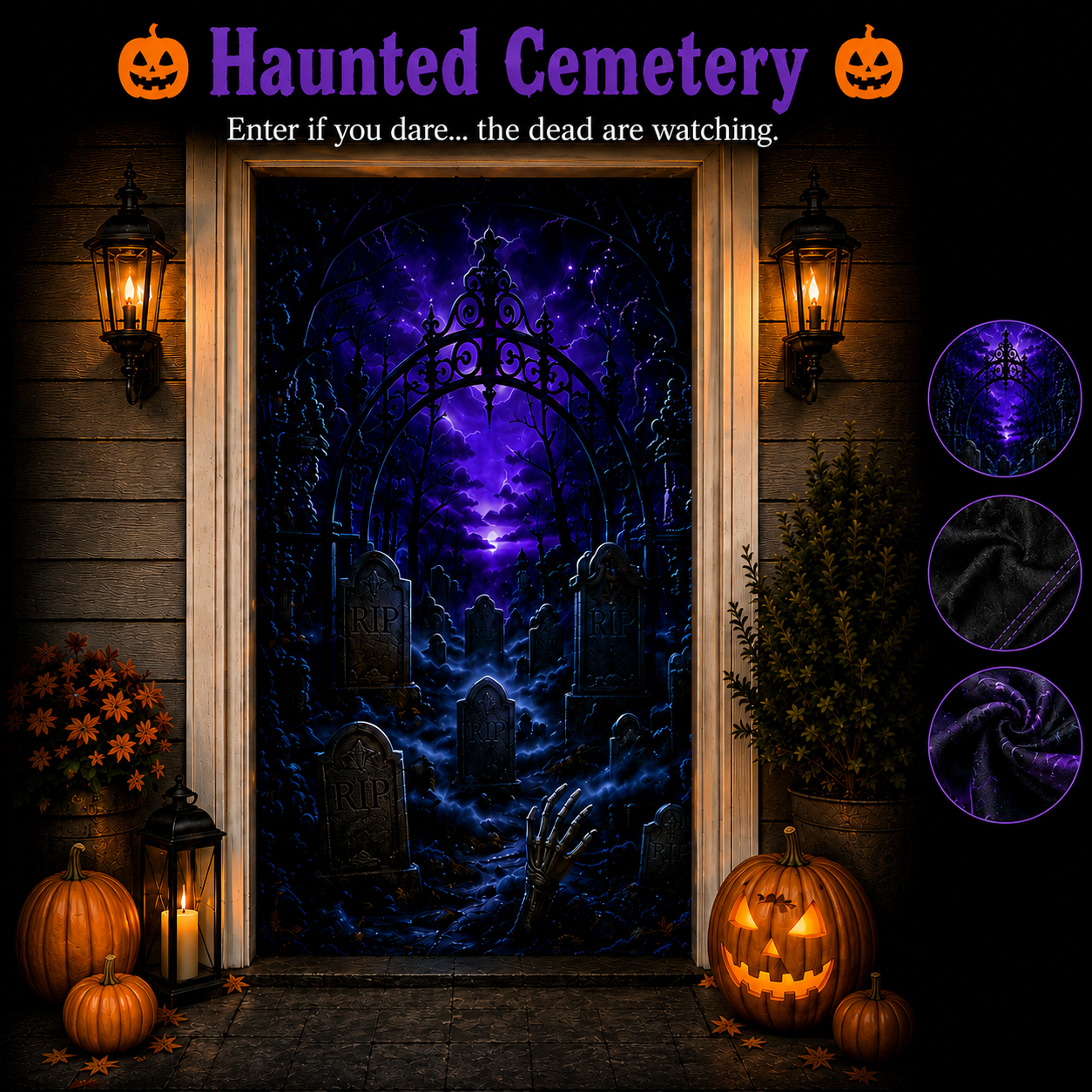 🎃Halloween Portal Door Curtain – Realistic Spooky Door Decor