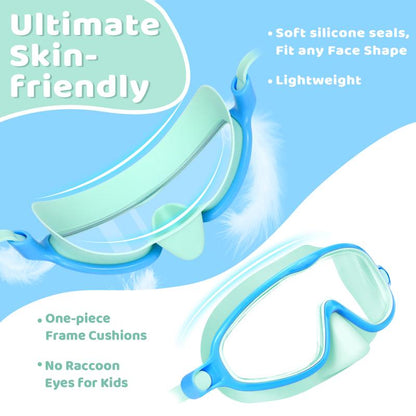 🏊‍♀️Summer is coming🏊‍♀️-HD children's large frame waterproof and anti-fog swimming goggles