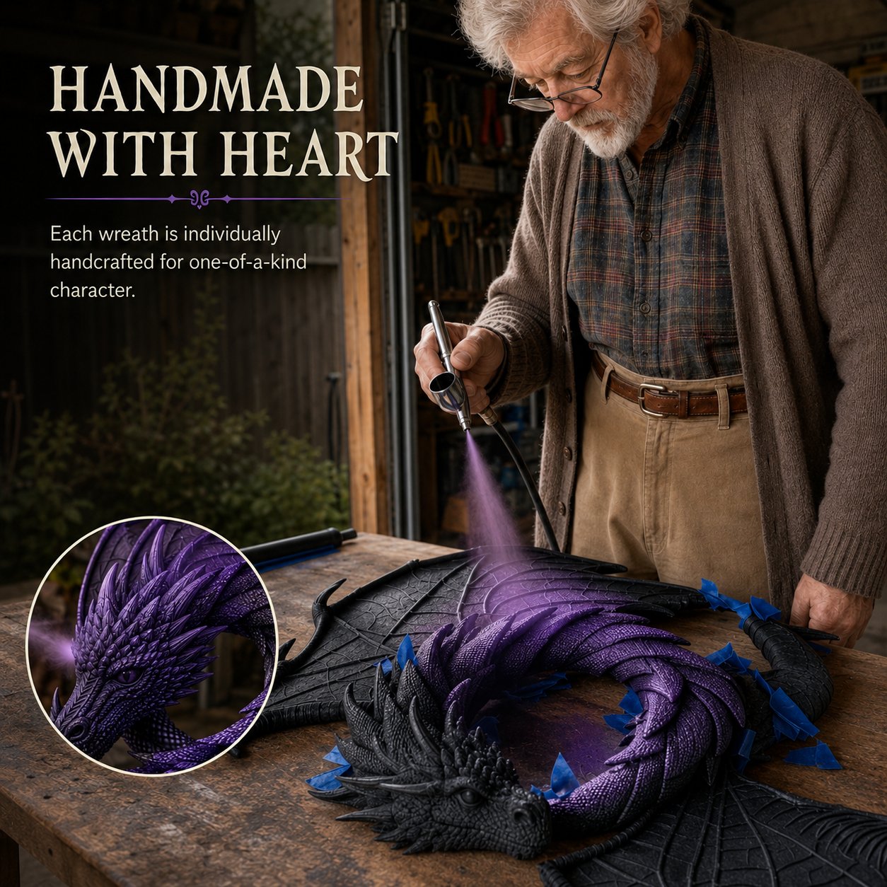Wreaths By Wilbur Handmade Dragon Wreath
