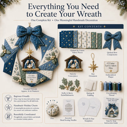 🔥LAST DAY 50% OFF - 🎄Christmas Fabric Wreath DIY Kit – A Keepsake You’ll Hang with Pride Year After Year💫