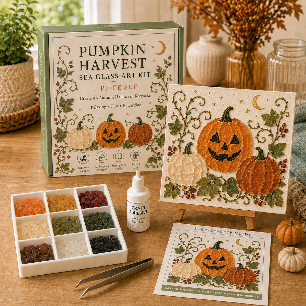 💥 Last Day 49% OFF – 🎃Halloween Sea Glass Art Kit